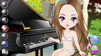 美女钢琴演奏04